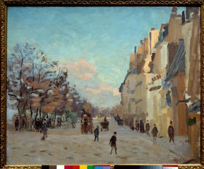 Quai de la gare i Paris, snøeffekt Maleri av Jean baptiste armand Guillaumin (1841-1927) 1800-tallet Søn. 0,5x0,61 m Paris, Orsay-museet av Jean Baptiste Armand Guillaumin