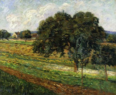 Trær og blomster, Damietta Countryside; Trær og blomster, Landskap ved Damietta, ca. 1885 av Jean Baptiste Armand Guillaumin