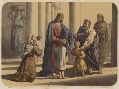 La de små barna komme til meg av Jean Baptiste Auguste Leloir