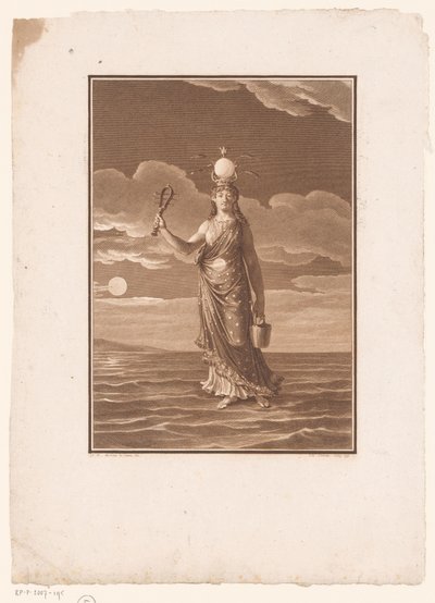 Isis, gudinnen til tusen navn, eller naturen personifisert La Déesse Myrionime, Isis, eller Nature Personifiée av Jean Baptiste Blaise Simonet