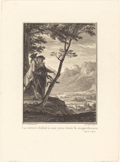 Naturen viste for våre øyne all sin storhet av Jean Baptiste Blaise Simonet after Jean Michel Moreau