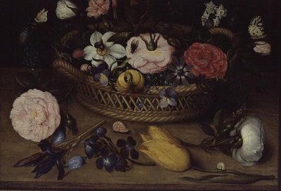 Kurv med blomster av Jean Baptiste Bosschaert