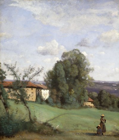 Ein Bauernhof in Dardagny, ca. 1855-57 von Jean Baptiste Camille Corot