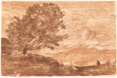 En innsjø i Tyrol (Un lac du Tyrol) av Jean Baptiste Camille Corot