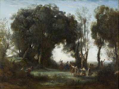 En morgen. Nymfenes dans, 1850 av Jean Baptiste Camille Corot