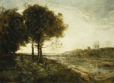 En elv i Romagna; En torrent i Romagna, av Jean Baptiste Camille Corot