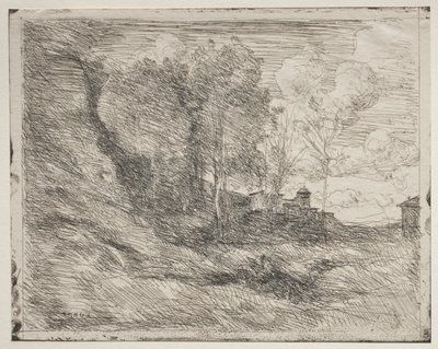 En souvenir fra Ostia av Jean Baptiste Camille Corot