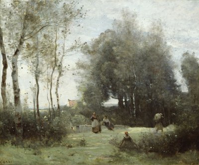 Arleux-Palluel, The Bridge of Trysts, 187172. av Jean-Baptiste-Camille Corot