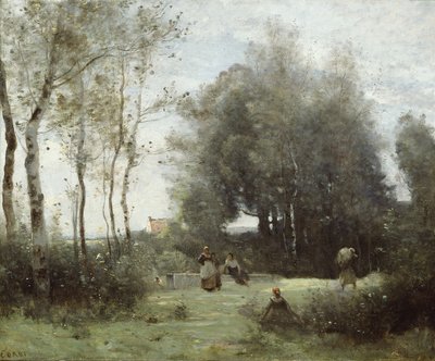 Arleux-Palluel, The Bridge of Trysts, 1871?72 av Jean-Baptiste-Camille Corot