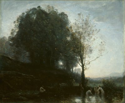 Badende nymfer og barn, 185560. av Jean-Baptiste-Camille Corot