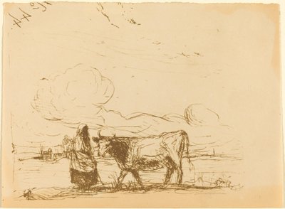 Kua og dens vokter av Jean Baptiste Camille Corot