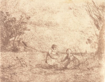 Gårdsbarn Gårdsbarn, 1853. av Jean Baptiste Camille Corot