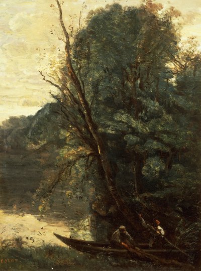 Fiske med garn, kveld (La peche a l