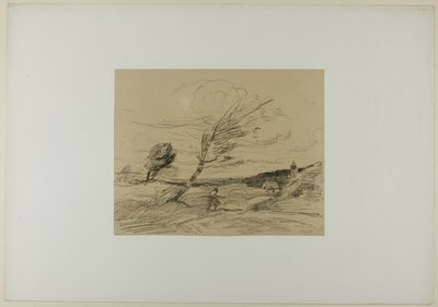 Vindkast av Jean Baptiste Camille Corot