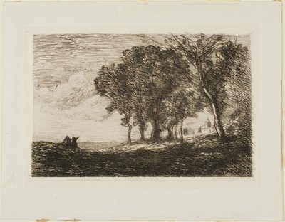 Italiensk landskap av Jean-Baptiste-Camille Corot