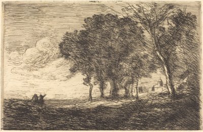 Italiensk landskap Italiensk landskap, ca. 1865. av Jean Baptiste Camille Corot