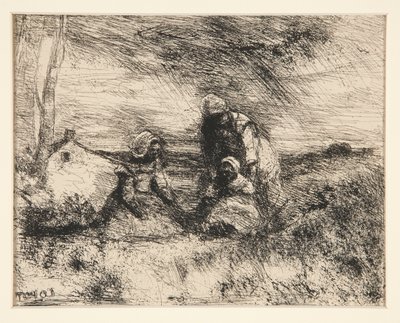 Lillesøsteren av Jean Baptiste Camille Corot
