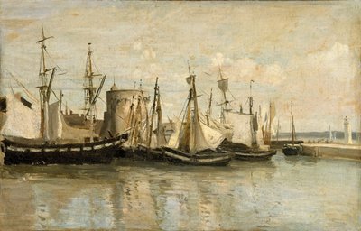 La Rochelle. Inngang til havnen ved stranden av Jean Baptiste Camille Corot