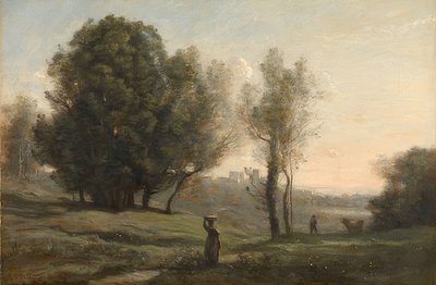 Landskap. Rundt 1872 av Jean Baptiste Camille Corot