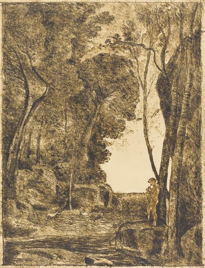 Kleiner Hirte, 1. Platte Le Petit Berger, 1855 von Jean Baptiste Camille Corot