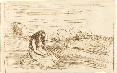 Maria Magdalena i meditasjon (Madeleine en meditasjon) av Jean Baptiste Camille Corot