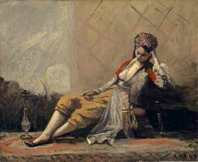 Odalisque, 1871-73 av Jean Baptiste Camille Corot