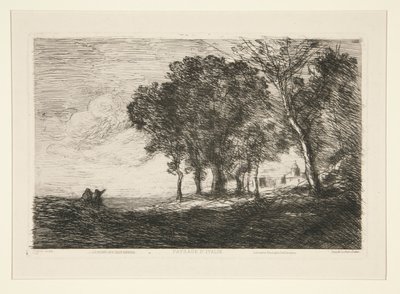 Landskap av av Jean Baptiste Camille Corot