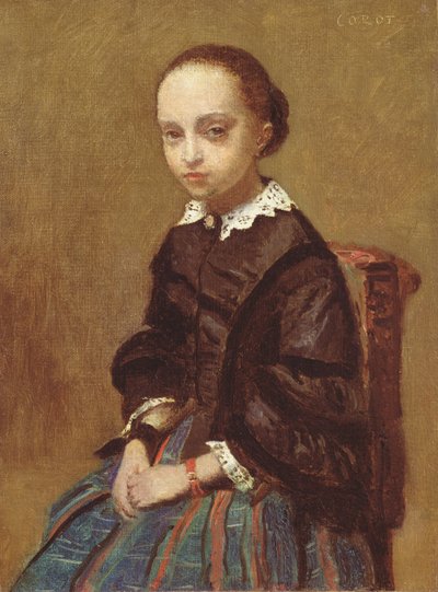Portrett av en jente, 1857-58 av Jean Baptiste Camille Corot
