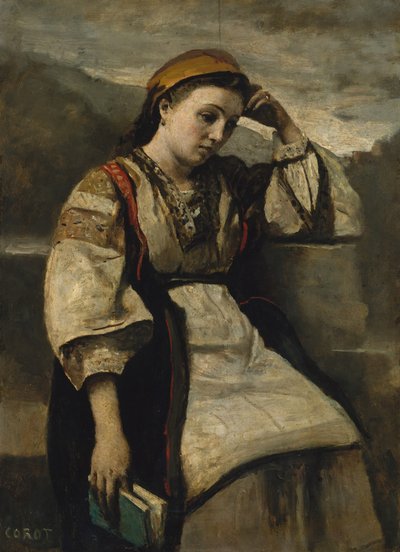 Träumerei, ca. 1860-65 von Jean Baptiste Camille Corot