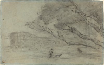 Souvenir: Römische Landschaft mit dem Kolosseum von Jean Baptiste Camille Corot