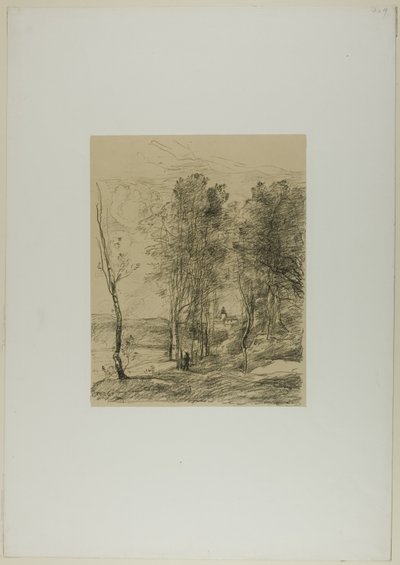 Klokketårnet i St. Nicolas-lez-Arras av Jean Baptiste Camille Corot