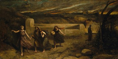 The Burning of Sodom tidligere The Destruction of Sodom, 1843 og 1857. av Jean Baptiste Camille Corot