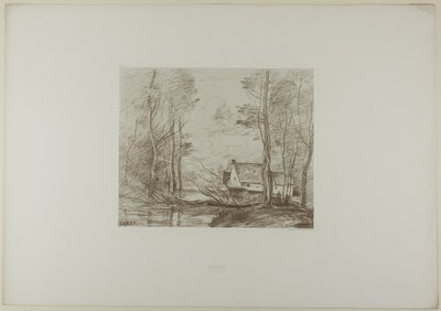 The Mill at Cuincy, nær Douai av Jean Baptiste Camille Corot
