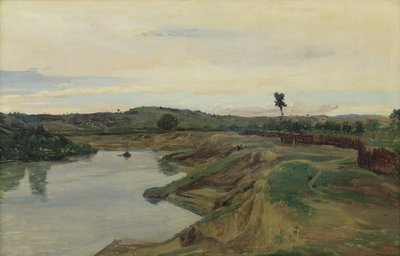 Promenade du Poussin eller, romersk Campagna, ca. 1826-28 av Jean Baptiste Camille Corot