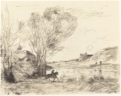 Rytteren i sivet av Jean Baptiste Camille Corot
