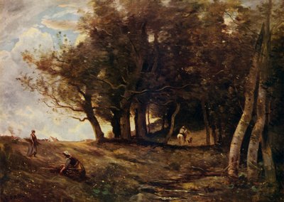 The Wood Gatherers, c1843 av Jean-Baptiste-Camille Corot