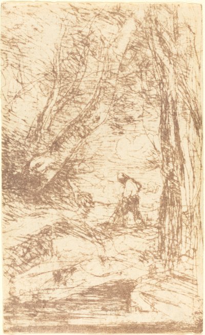 Vedhoggeren til Rembrandt (Le Bucheron de Rembrandt) av Jean Baptiste Camille Corot
