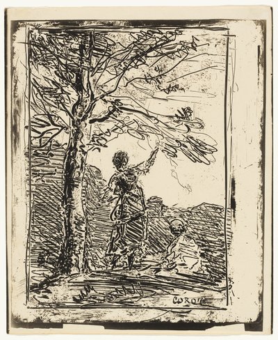 Den unge jomfru og døden av Jean Baptiste Camille Corot