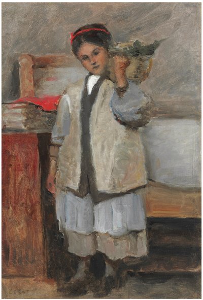 The Young Seraphine kledd i Corots vest av Jean Baptiste Camille Corot