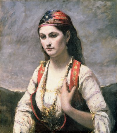 Den unge kvinnen fra Albano, 1872 av Jean Baptiste Camille Corot