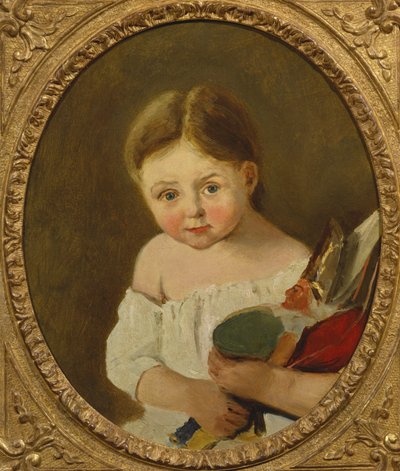 Den yngste datteren til M. Edouard Delalain, ca. 1845-50 av Jean Baptiste Camille Corot