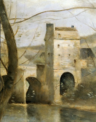 Die Brücke bei Mantes, Frankreich von Jean-Baptiste-Camille Corot