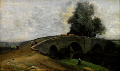Den gamle broen av Jean Baptiste Camille Corot