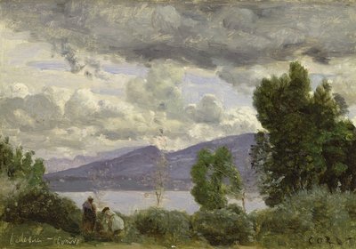 Utsikt over Chalet de Chenes, Bellvue, Genève, 1857 av Jean Baptiste Camille Corot