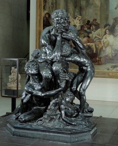 Ugolin-tyrannen i Pisa. Illustrasjon av helvete i "Den guddommelige komedie"" av Dante. Bronseskulptur av Jean Baptiste (Jean-Baptiste) Carpeaux (1827-1875) av Jean Baptiste Carpeaux