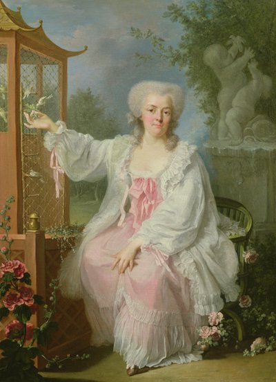 Portrett av en dame ved en pagode av Jean Baptiste Charpentier