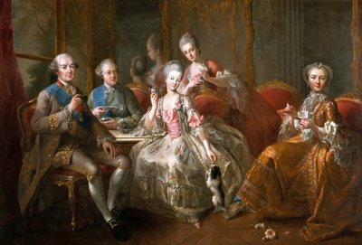 Sjokoladekoppen Penthièvre-familien av Jean Baptiste Charpentier