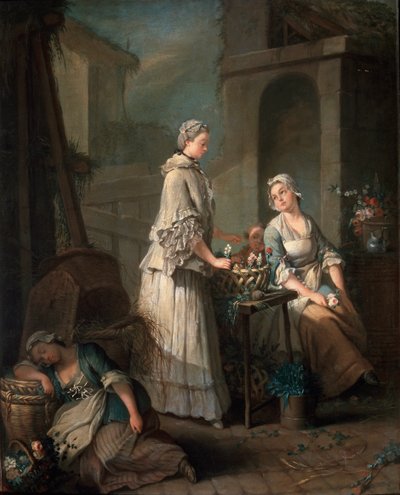 En blomsterjente, c1795-c1799. av Jean Baptiste Charpentier the Elder