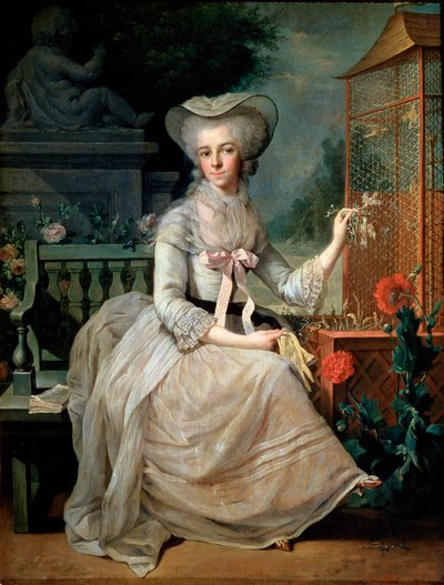 Ung dame i et bur, 1784 av Jean Baptiste Charpentier the Elder