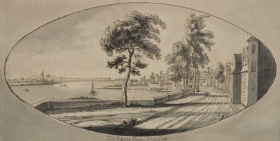 Themsen fra Chelsea (wc) av Jean Baptiste Claude Chatelain